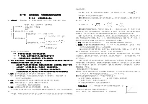 高中物理一轮复习全套教案含知识点总结