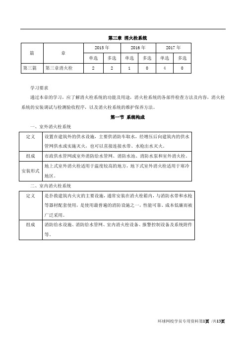 第62讲第三篇-第三章消火栓系统-(一)