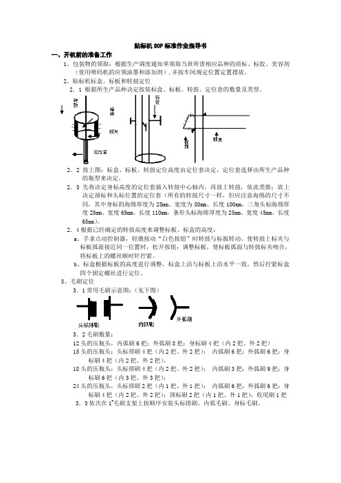 贴标机SOP标准作业指导书