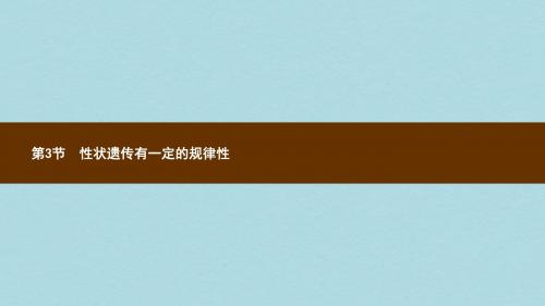 八年级生物上册20.3性状遗传有一定的规律性课件新版北师大版