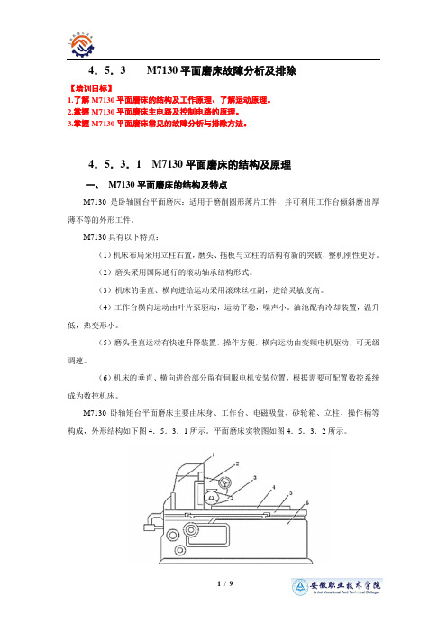 T-03-O-O-M7130平面磨床故障分析及排除.