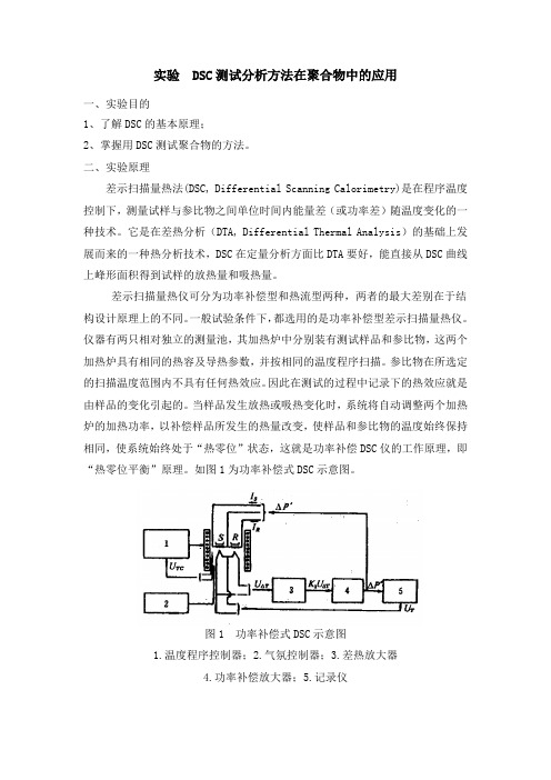 实验  DSC测试分析方法在聚合物中的应用