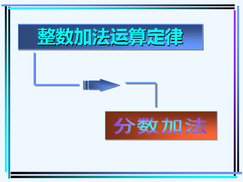 数学人教版五年级下册整数加减法运算定律推广到分数加减法