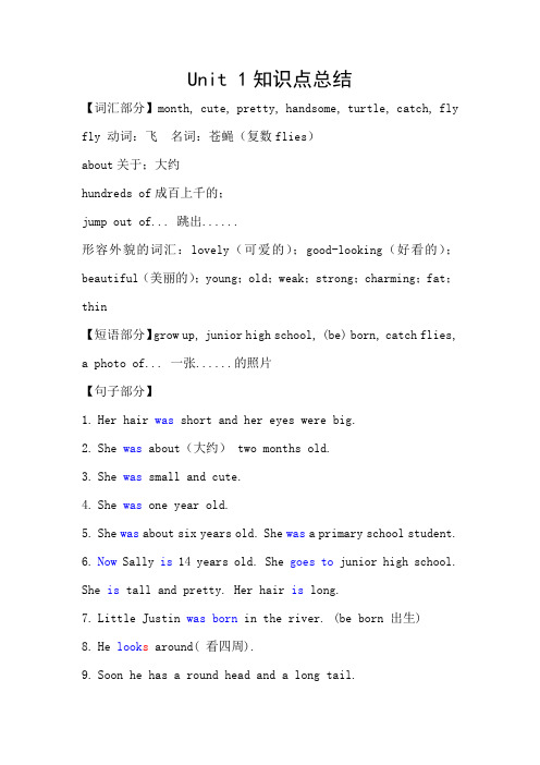 牛津版六年级上册第一单元知识点总结