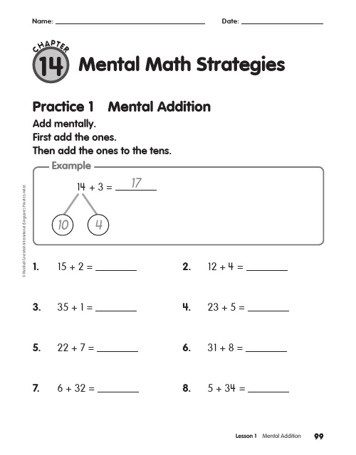 Math In Focus 新加坡数学Grade 1练习册 官方原版高清PDFChapter14