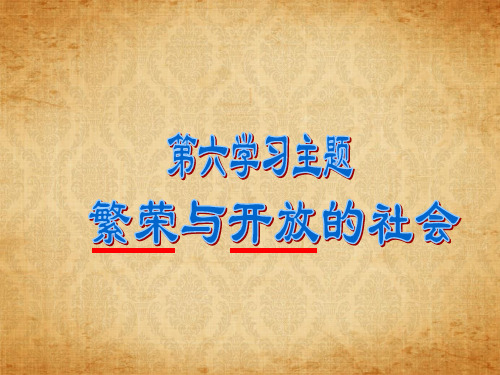 七年级历史下册第一单元繁荣与开放的社会复习课件