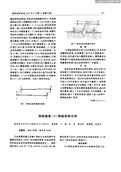 闭经患者135例染色体分析