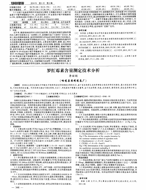 罗红霉素含量测定技术分析