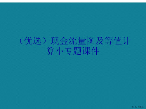 演示文稿现金流量图及等值计算小专题课件