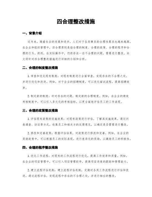 四合理整改措施