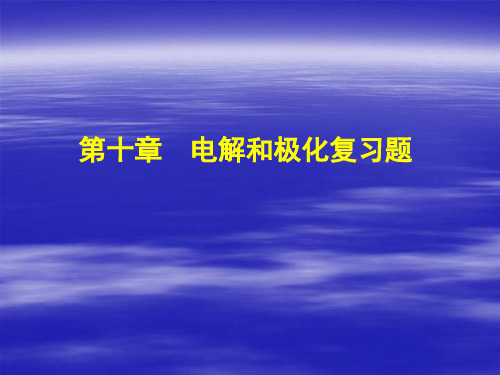 物理化学——第10章-电解质极化复习题