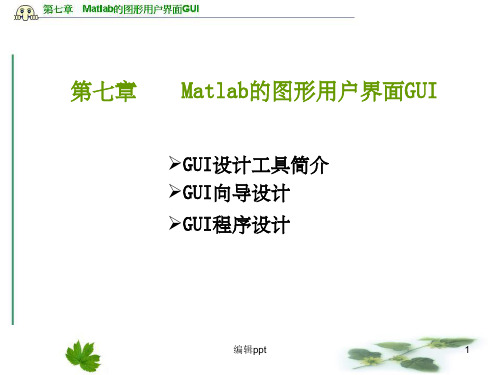 Matlab的图形用户界面GUI