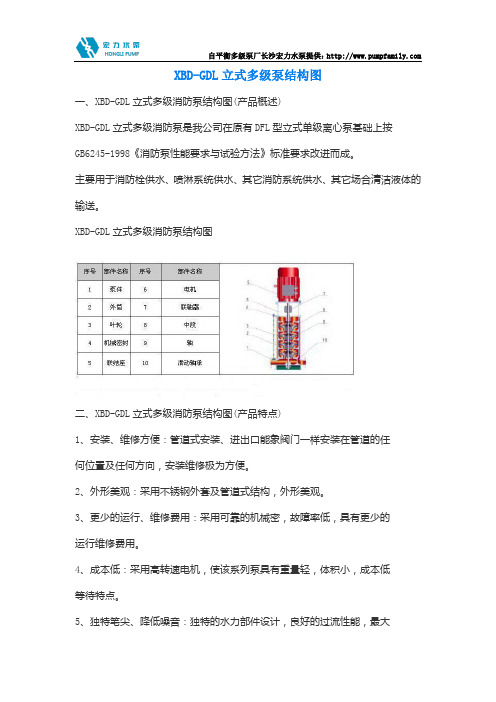 XBD-GDL立式多级泵结构图