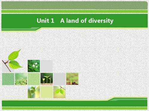 英语(人教版选修8)课件：unit 1 a land of diversity