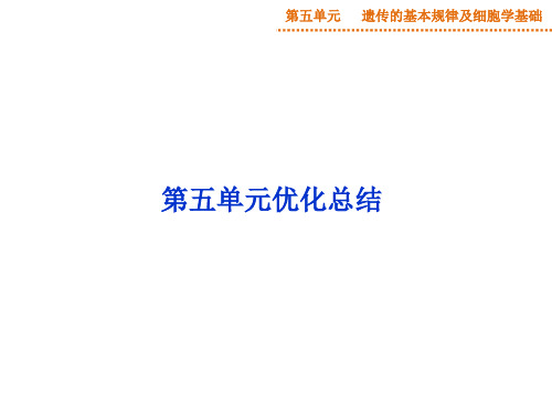 遗传的基本规律及细胞学基础 优化总结