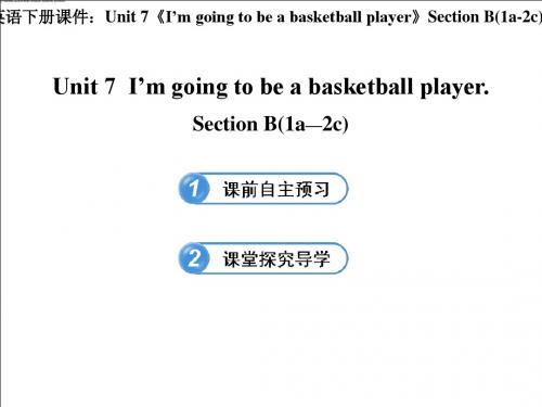 2014七年级英语下册课件:Unit 7《I’m going to be a basketball player》Section B(1a-2c)(鲁教版)
