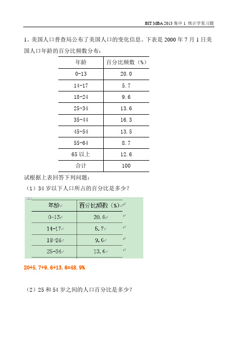 管理统计学之megastat应用举例