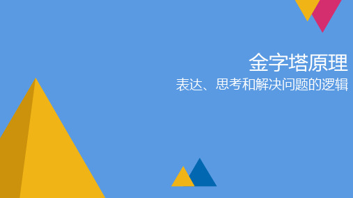 金字塔原理—表达、思考和解决问题的逻辑