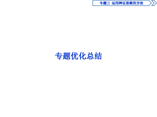 政治选修Ⅳ人教新课标专题三运用辩证思维的方法优化总结课件(12张)