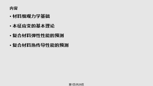 细观力学的研究内容Eshelby等效夹杂理论自洽理论PPT课件