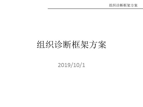 组织诊断方案2020(含分析报告模板)