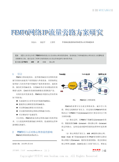 FEMTO网络IP流量旁路方案研究