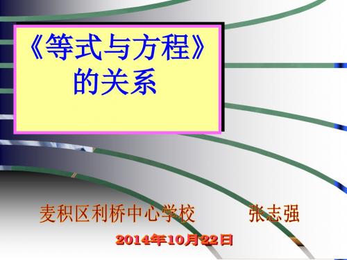 人教版五年级数学上册《等式与方程的关系》PPT课件