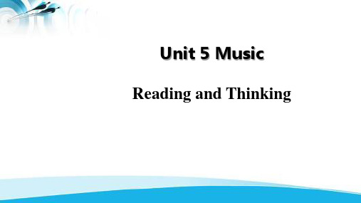 新教材高中英语人教必修第二册课件：Unit5Period201ReadingandThinking