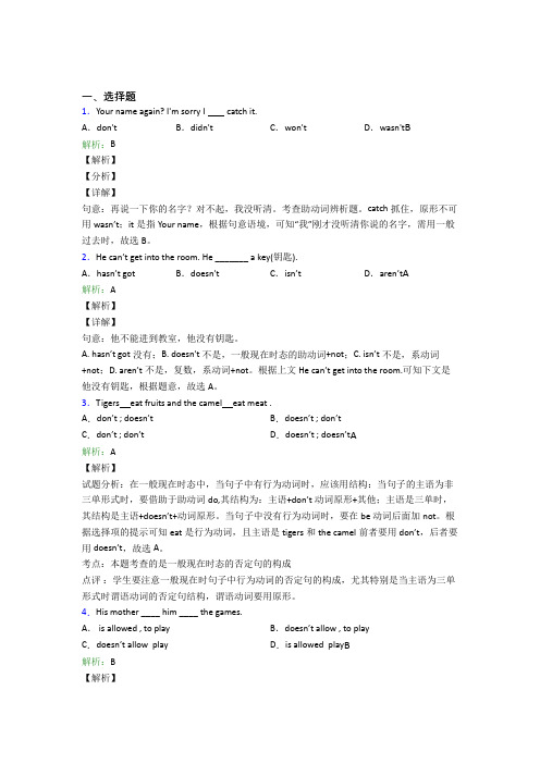 仁爱版八年级上英语常用语法知识——名词经典练习题(课后培优)