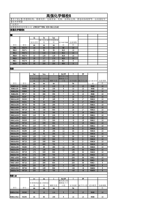 化学锚栓