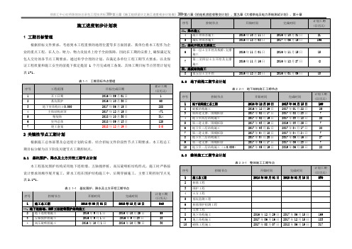 施工进度初步计划表 7.12第一稿