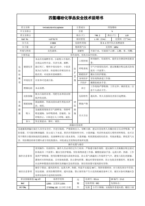 357_110-01-0_四氢噻吩