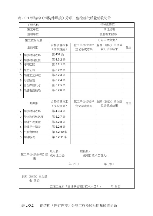 钢结构检验批(国标)