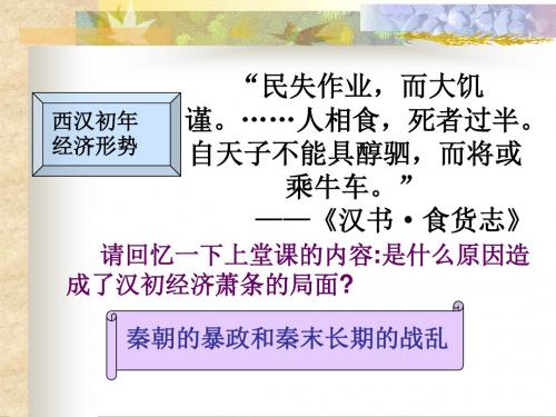 2016秋岳麓版历史七上第14课《西汉初立》ppt课件1