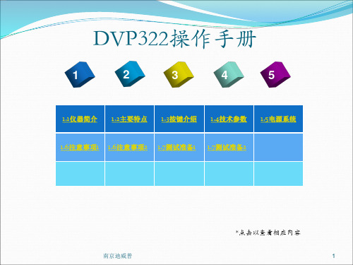 DVP322操作手册V1.0