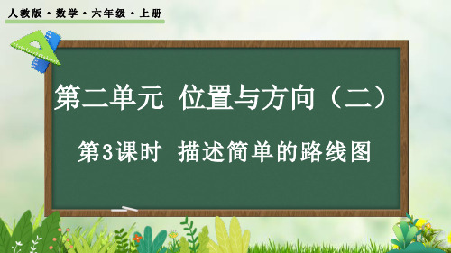 (2023秋)人教版六年级数学上册《 描述简单的路线图》PPT课