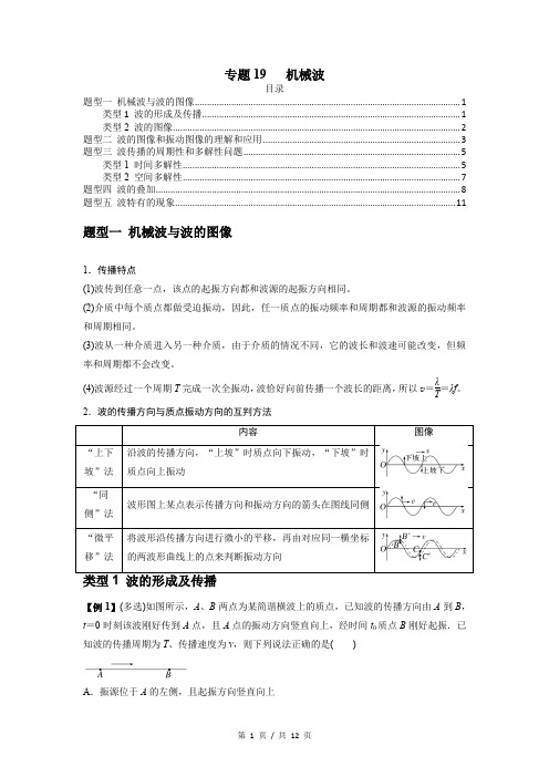 2024届高考复习 专题19   机械波(原卷版)