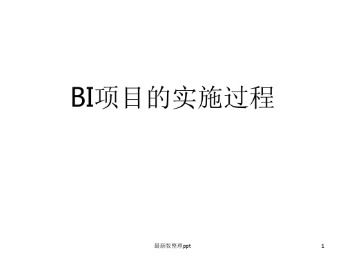 BI项目的实施过程ppt课件