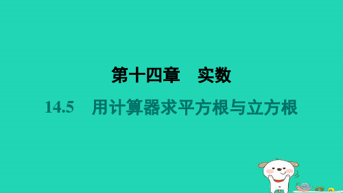 河北省2024八年级数学上册第十四章实数14.5用计算器求平方根与立方根课件新版冀教版