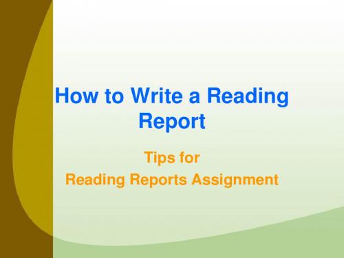 Writing Book Reports