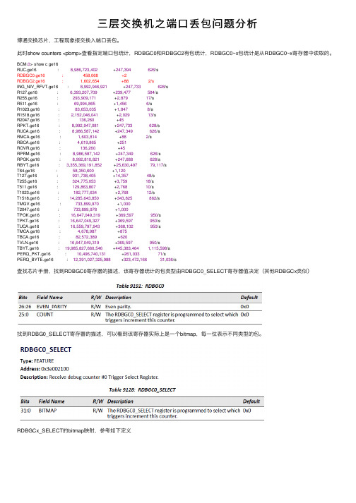 三层交换机之端口丢包问题分析