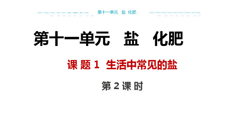 人教版2019学年第二学期化学九年级下 第十一单元  课题1(第2课时)课件)