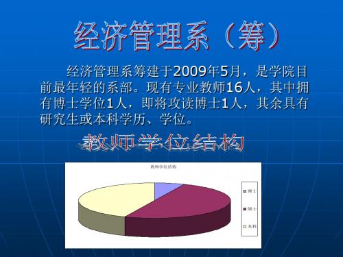 经济管理系筹建于2009年5月重点