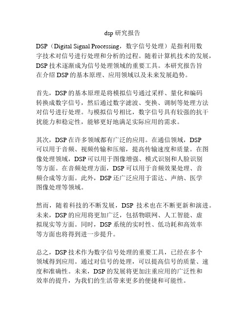 dsp 研究报告