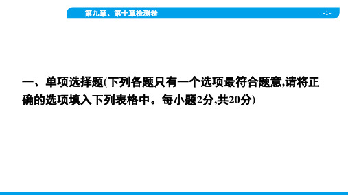 2022年人教版七年级下册地理第九章、第十章检测卷