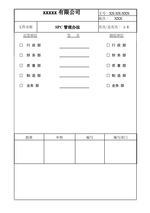 SPC管理办法