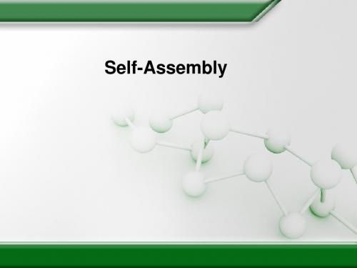 self-assembly