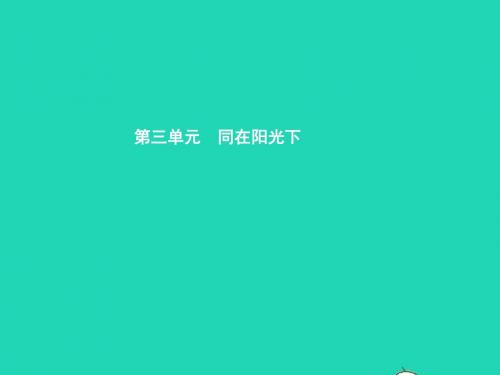 九年级政治全册第三单元同在阳光下7关注弱势群体课件教科版