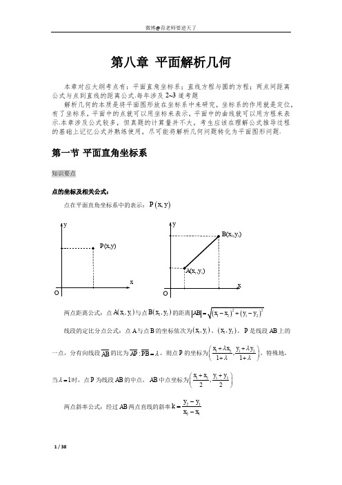 1997-2015管理类联考真题模块化归类(解析几何部分)