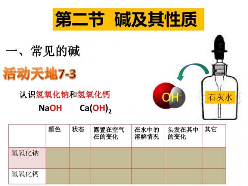 一、   碱及其性质